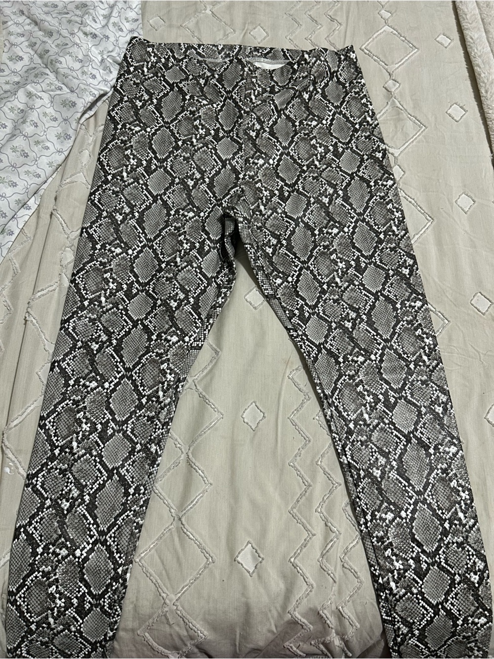 H&M snakeskin leggings